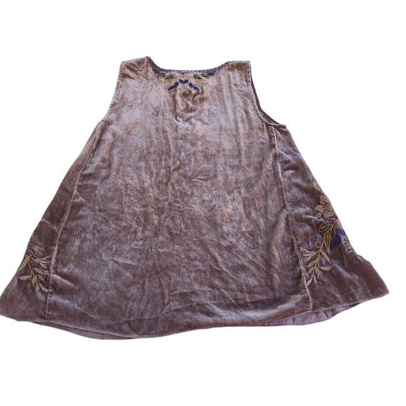 Johnny Was Simone Velvet Swing Tank Silk Embroidered SIZE X Small - Picture 5 of 9